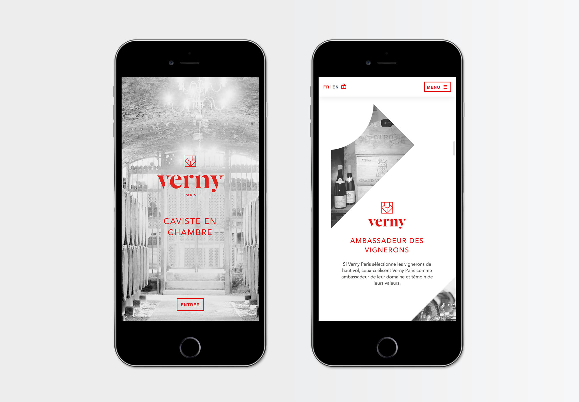 Verny Paris - site internet version iphone - caviste
