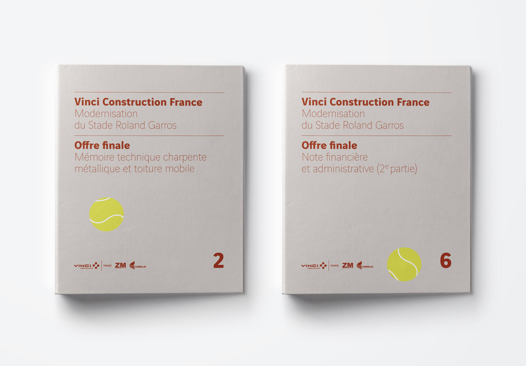 Vinci Construction - appel d'offre Roland Garros - appel d'offre Roland Garros - classeurs